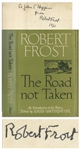 Robert Frost Signed Copy of His Poetry, The Road Not Taken